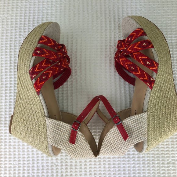 NEW! LUCKY BRAND 'MAHIMA"' platform wedge sandal SZ 8 - Picture 10 of 14